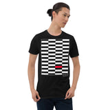Men's Geometric T-Shirt - The Piano - Zebra High Contrast Apparel and Clothing for Parents and Kids