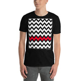 Men's Geometric T-Shirt - The Zig-Zags - Zebra High Contrast Apparel and Clothing for Parents and Kids
