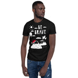 Men's Doodles T-Shirt - The Brave - Zebra High Contrast Apparel and Clothing for Parents and Kids